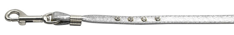 Step-In Harness Silver w/ Clear Stones 3/8" Match Jwl Leash Silver Hrdw